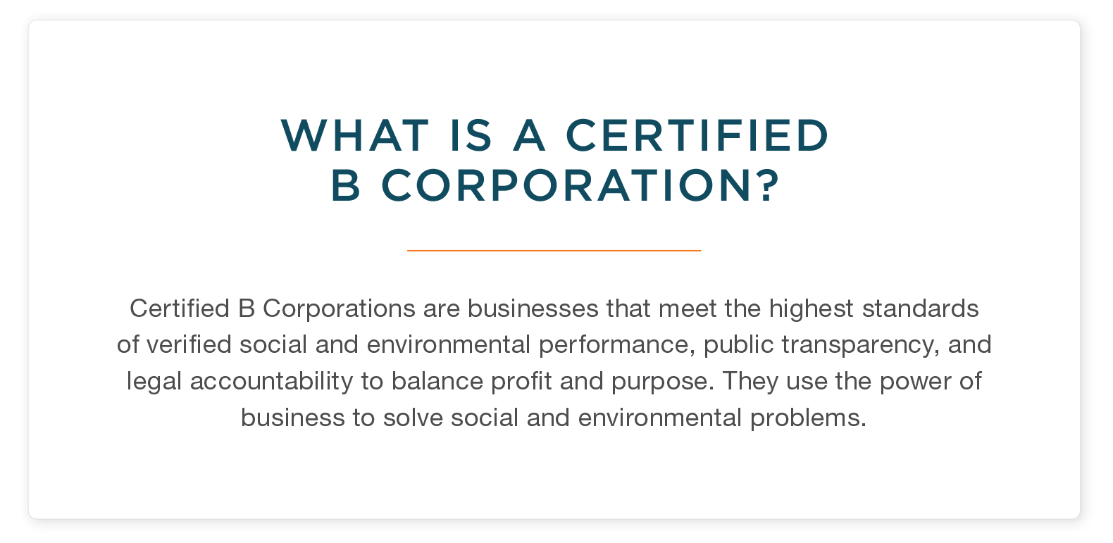 What is a B CORP