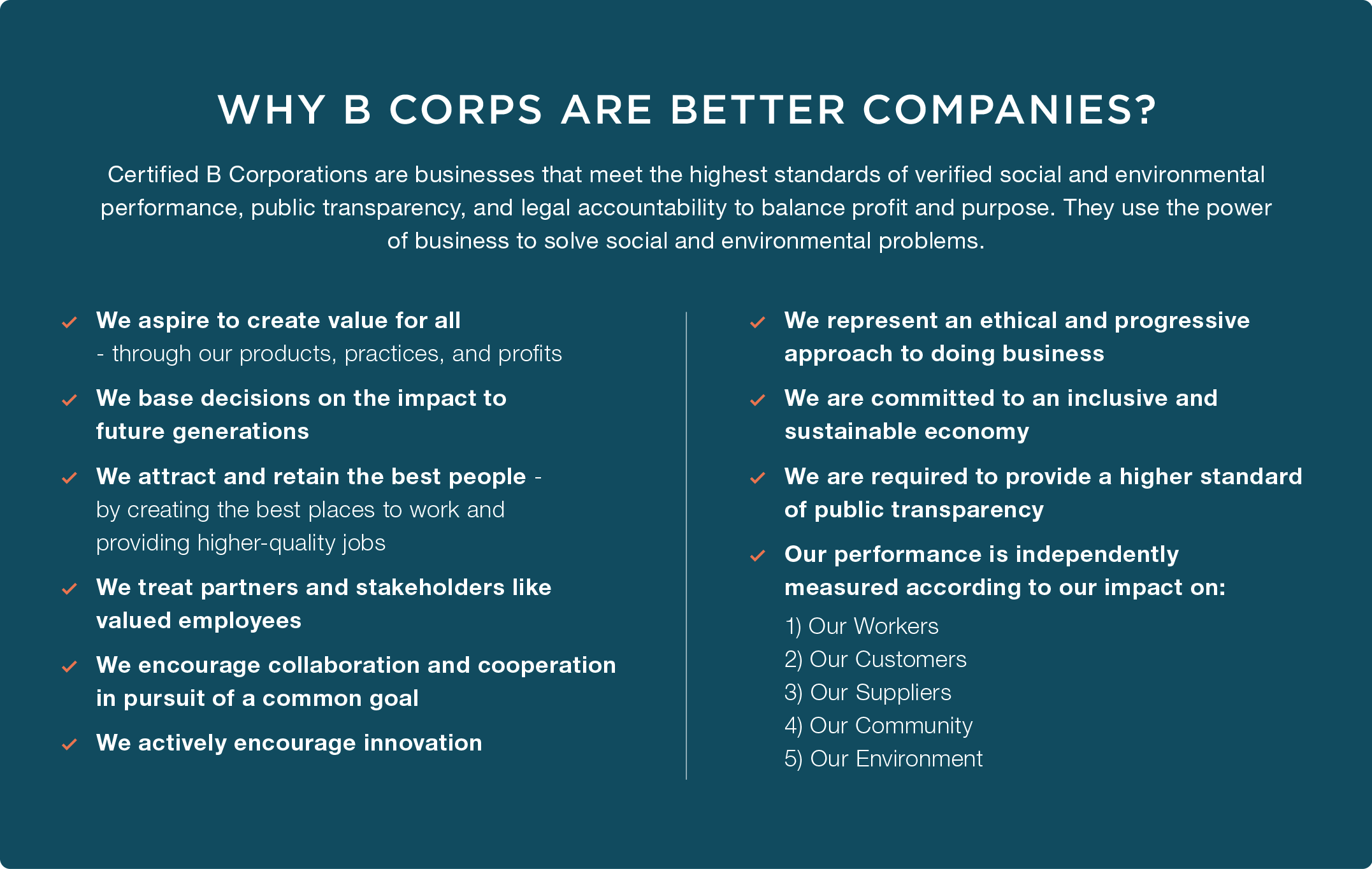 why b corps are better companies?